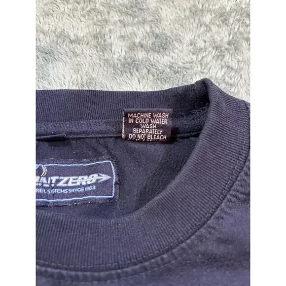 Point Zero Black Yellow Stripe T-Shirt Size US UK Medium - Picture 5 of 9